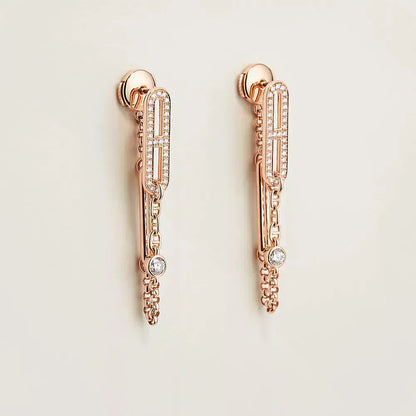 [Triumph Jewelry]CHAINE CHAOS DIAMOND DROP EARRINGS