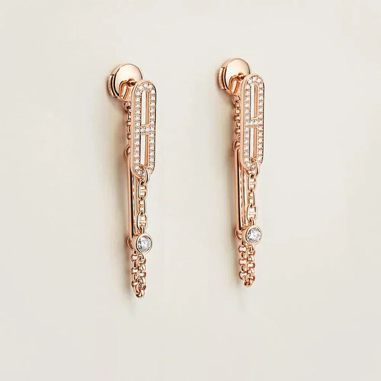[Triumph Jewelry]CHAINE CHAOS DIAMOND DROP EARRINGS