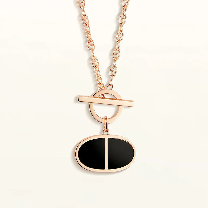 [Triumph Jewelry]CHAINE VERSO BLACK CERAMIC NECKLACE