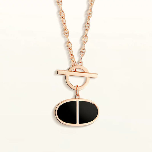 [Triumph Jewelry]CHAINE VERSO BLACK CERAMIC NECKLACE