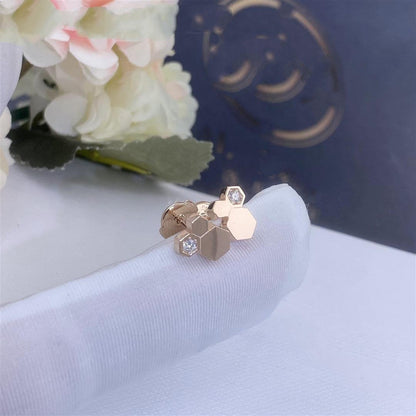 [Triumph Jewelry]BEE LOVE PINK GOLD DIAMOND EARRINGS