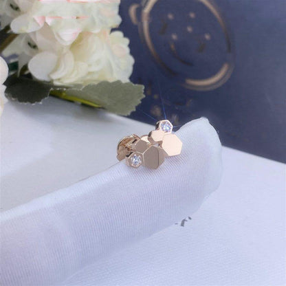 [Triumph Jewelry]BEE LOVE PINK GOLD DIAMOND EARRINGS