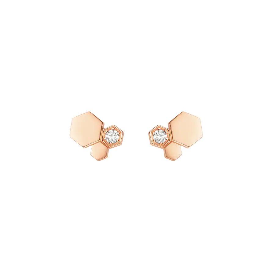[Triumph Jewelry]BEE LOVE PINK GOLD DIAMOND EARRINGS