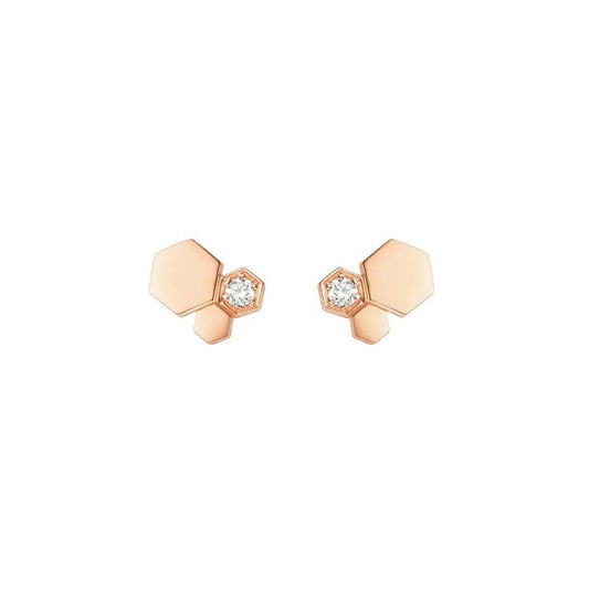 [Triumph Jewelry]BEE LOVE PINK GOLD DIAMOND EARRINGS