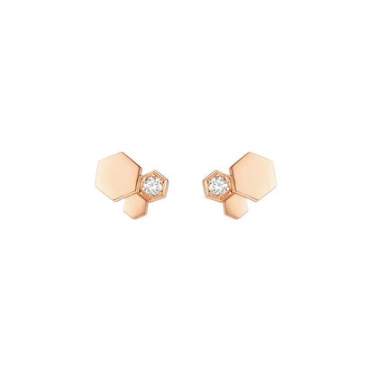 [Triumph Jewelry]BEE LOVE PINK GOLD DIAMOND EARRINGS