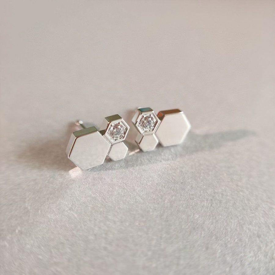[Triumph Jewelry]BEE LOVE SILVER DIAMOND EARRINGS