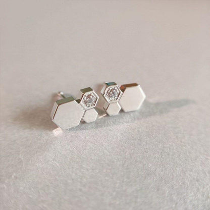 [Triumph Jewelry]BEE LOVE SILVER DIAMOND EARRINGS