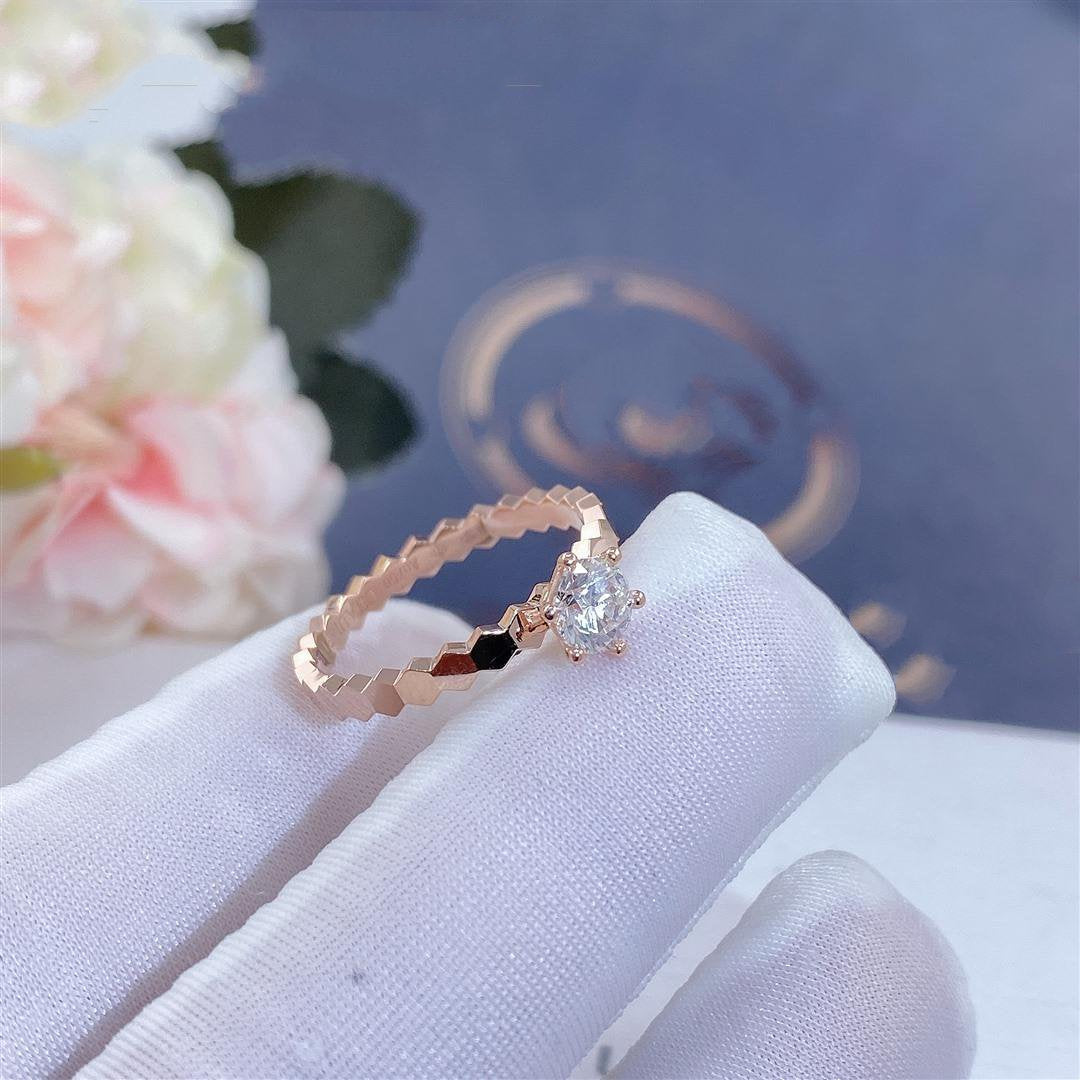 [Triumph Jewelry]BEE LOVE RING PINK GOLD 1 DIAMOND