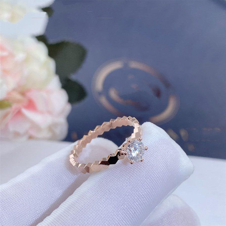 [Triumph Jewelry]BEE LOVE RING PINK GOLD 1 DIAMOND