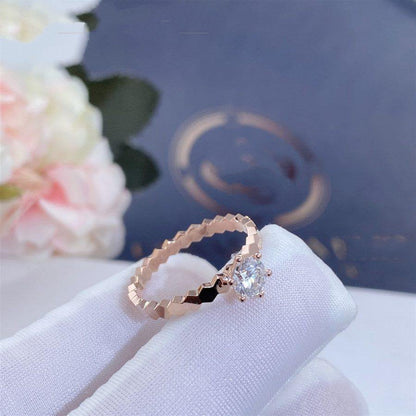 [Triumph Jewelry]BEE LOVE RING PINK GOLD 1 DIAMOND