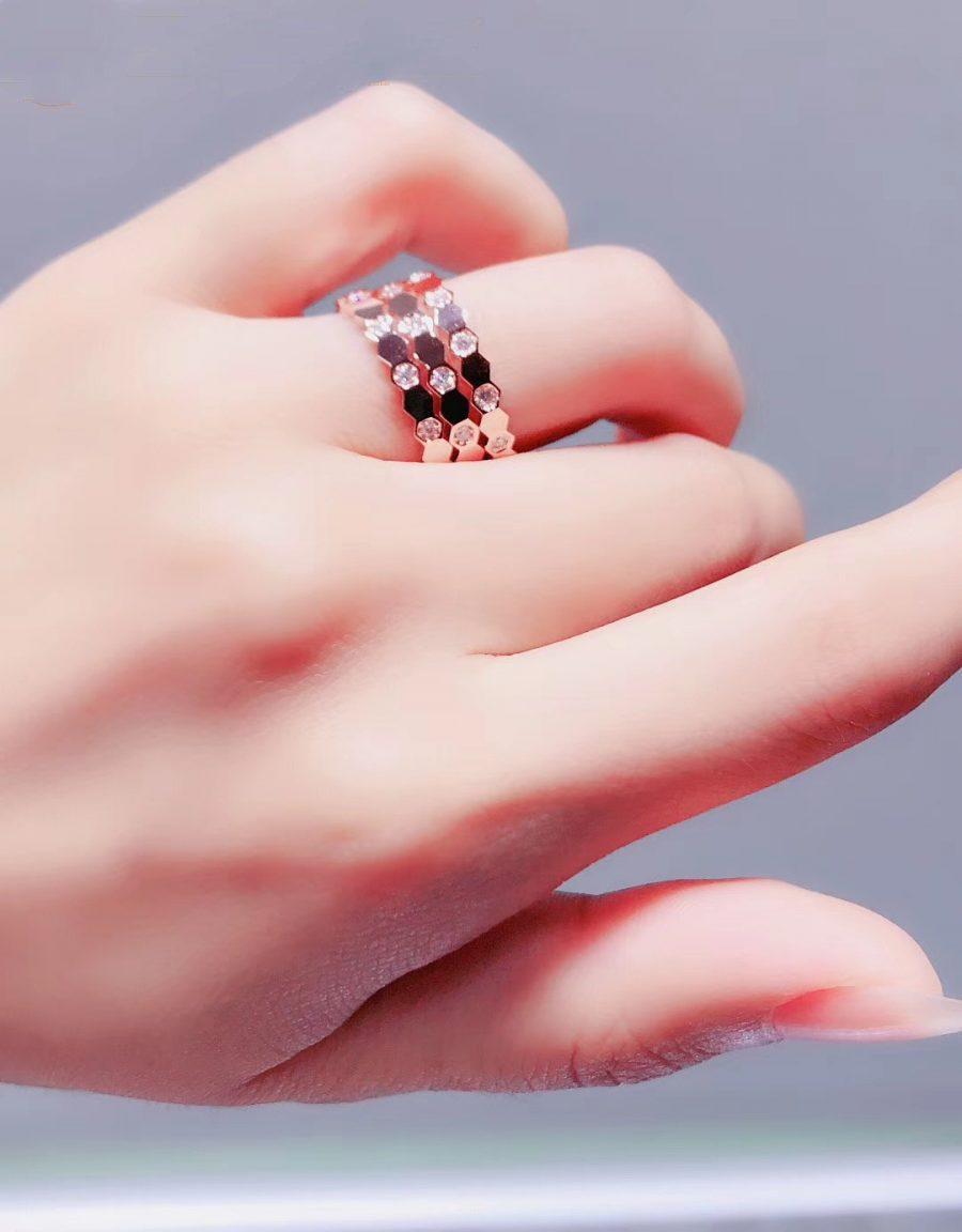 [Triumph Jewelry]BEE LOVE RING PINK GOLD DIAMOND
