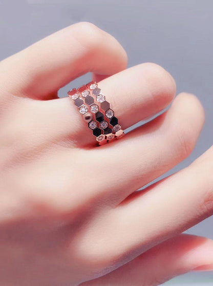 [Triumph Jewelry]BEE LOVE RING PINK GOLD DIAMOND