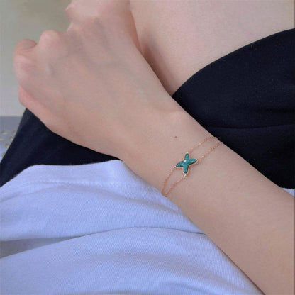 [Triumph Jewelry]JEUX BRACELET MALACHITE PINK GOLD 1 DIAMOND
