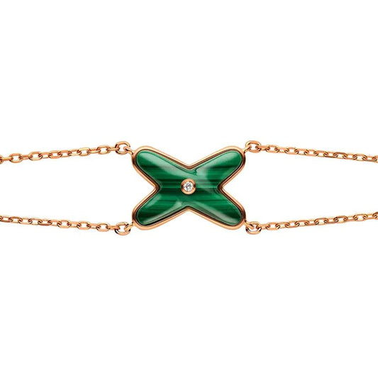 [Triumph Jewelry]JEUX BRACELET MALACHITE PINK GOLD 1 DIAMOND