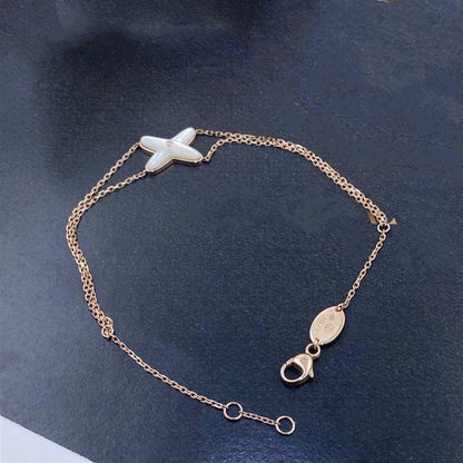 [Triumph Jewelry]JEUX BRACELET WHITE MOP PINK GOLD 1 DIAMOND