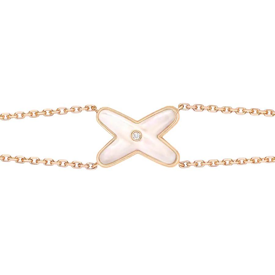 [Triumph Jewelry]JEUX BRACELET WHITE MOP PINK GOLD 1 DIAMOND