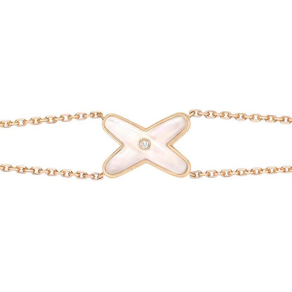 [Triumph Jewelry]JEUX BRACELET WHITE MOP PINK GOLD 1 DIAMOND