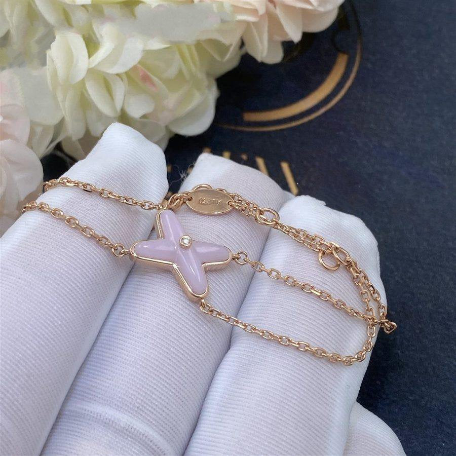 [Triumph Jewelry]JEUX BRACELET PINK MOP PINK GOLD 1 DIAMOND