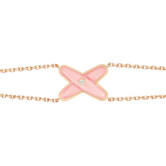 [Triumph Jewelry]JEUX BRACELET PINK MOP PINK GOLD 1 DIAMOND