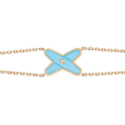 [Triumph Jewelry]JEUX BRACELET TURQUOISE PINK GOLD 1 DIAMOND