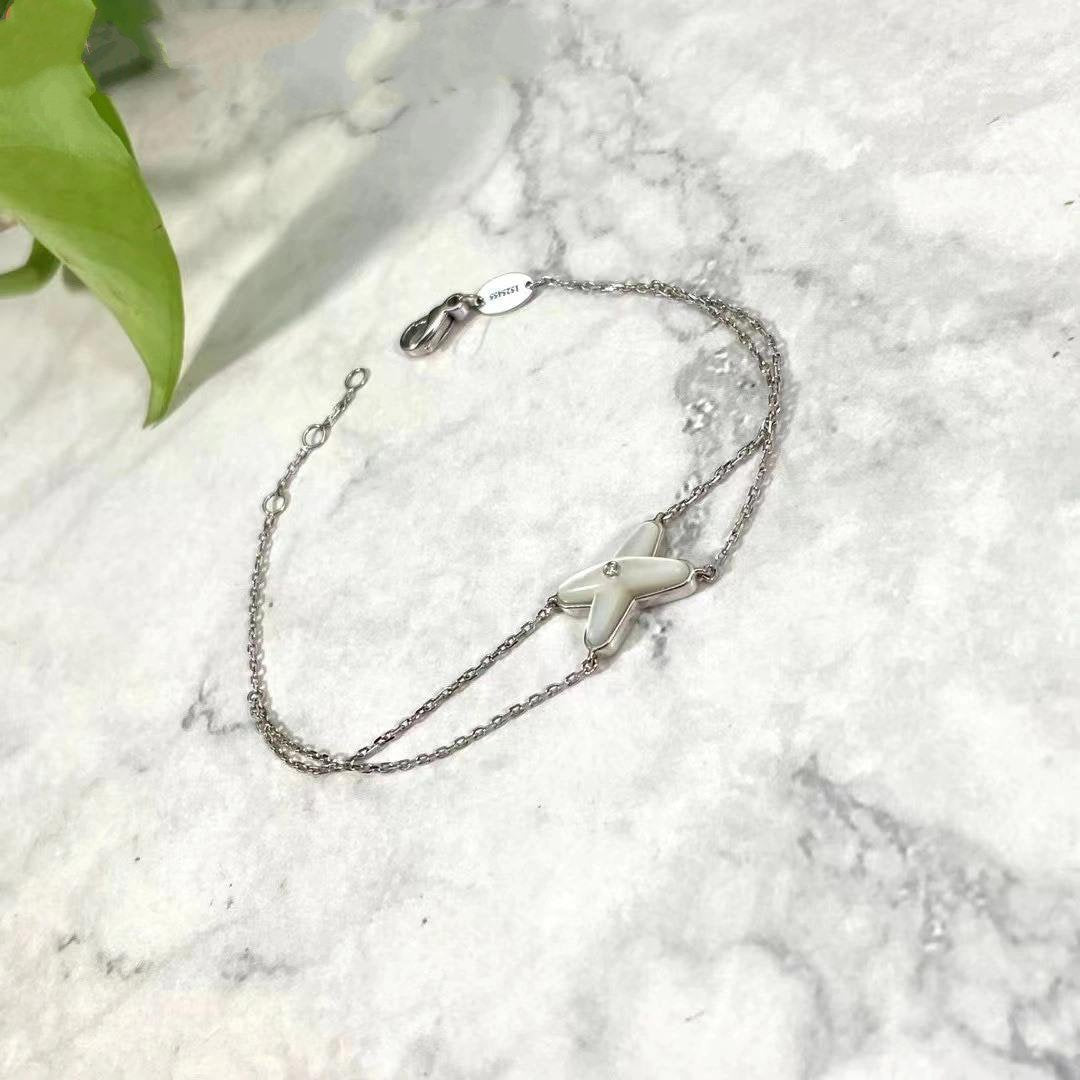 [Triumph Jewelry]JEUX BRACELET WHITE MOP SILVER 1 DIAMOND