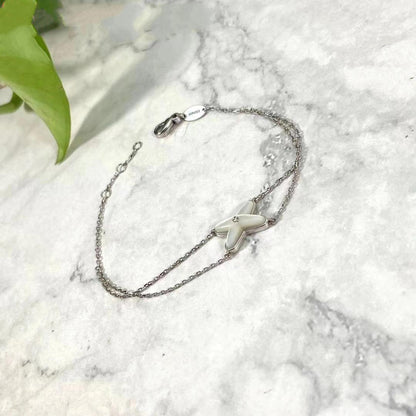 [Triumph Jewelry]JEUX BRACELET WHITE MOP SILVER 1 DIAMOND