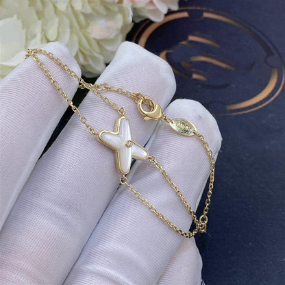 [Triumph Jewelry]JEUX BRACELET WHITE MOP GOLD 1 DIAMOND