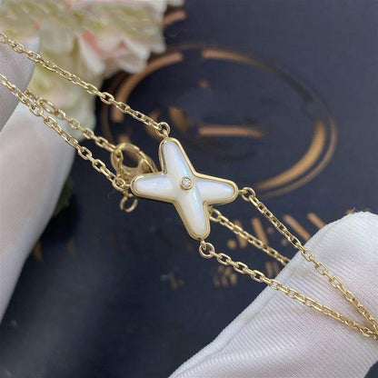 [Triumph Jewelry]JEUX BRACELET WHITE MOP GOLD 1 DIAMOND