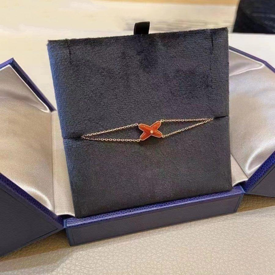 [Triumph Jewelry]JEUX BRACELET CARNELIAN PINK GOLD 1 DIAMOND