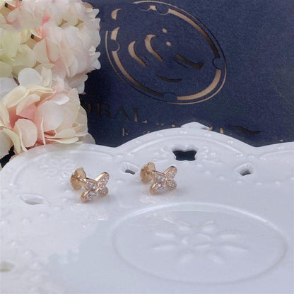 [Triumph Jewelry]JEUX DE PINK GOLD DIAMOND EARRINGS