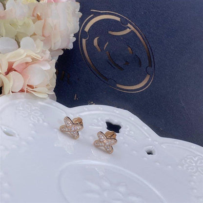 [Triumph Jewelry]JEUX DE PINK GOLD DIAMOND EARRINGS
