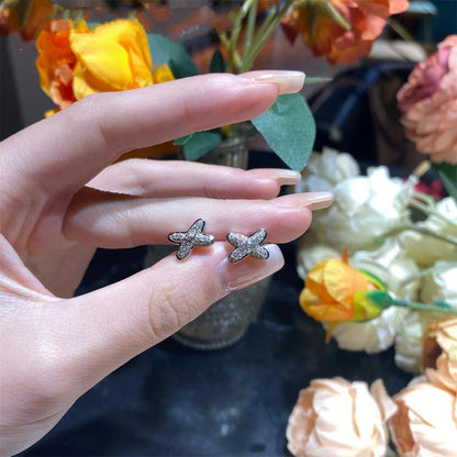 [Triumph Jewelry]JEUX DE SILVER DIAMOND EARRINGS