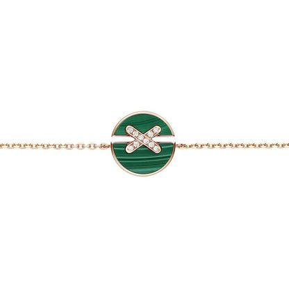 [Triumph Jewelry]JEUX DE BRACELET MALACHITE PINK GOLD DIAMONDS