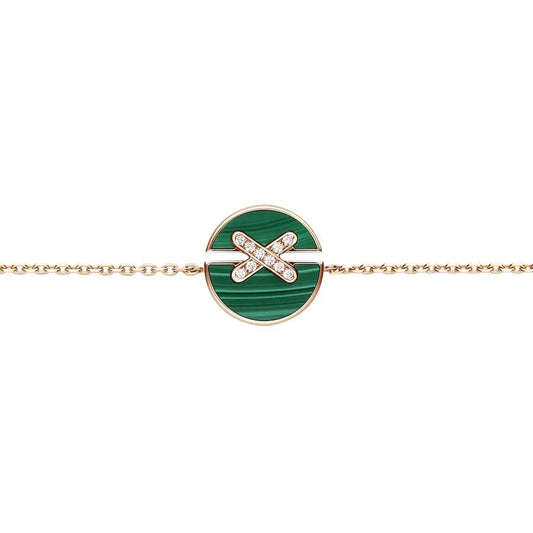 [Triumph Jewelry]JEUX DE BRACELET MALACHITE PINK GOLD DIAMONDS