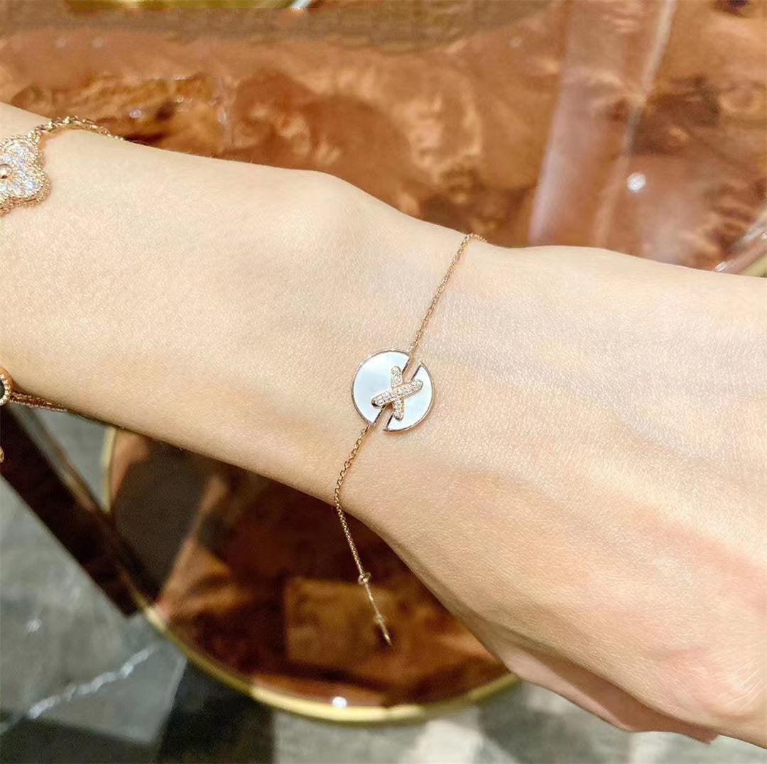[Triumph Jewelry]JEUX DE BRACELET MOP PINK GOLD DIAMONDS