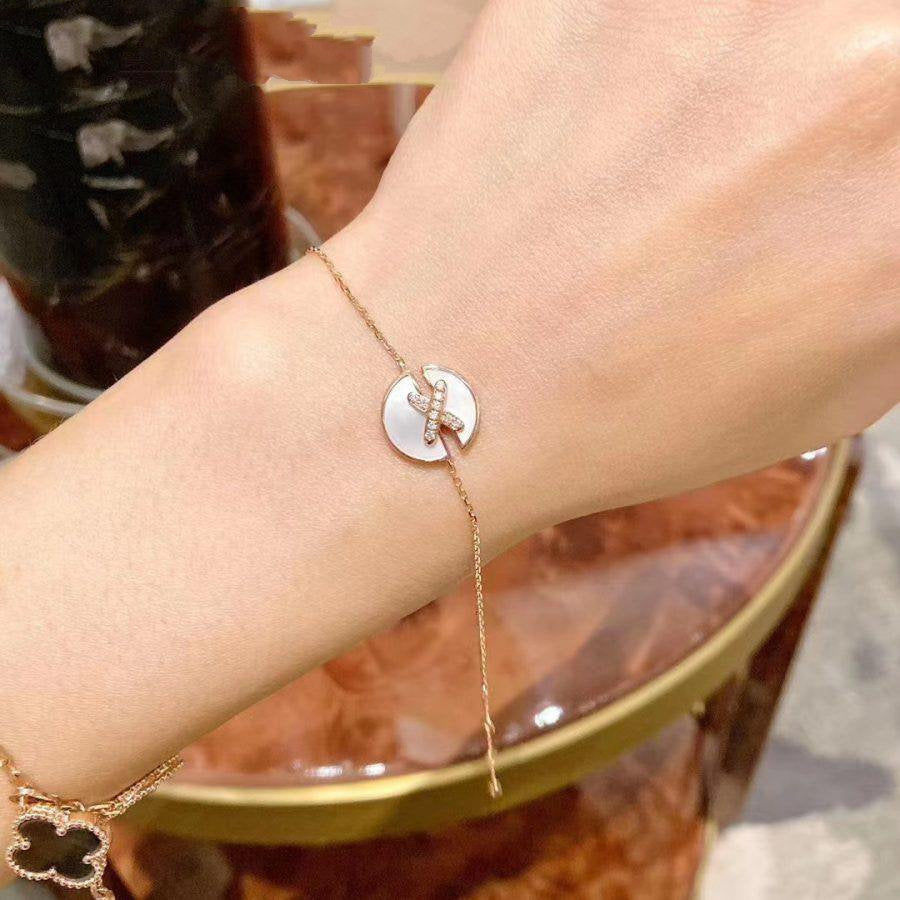 [Triumph Jewelry]JEUX DE BRACELET MOP PINK GOLD DIAMONDS