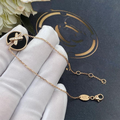 [Triumph Jewelry]JEUX DE BRACELET ONYX PINK GOLD DIAMOND