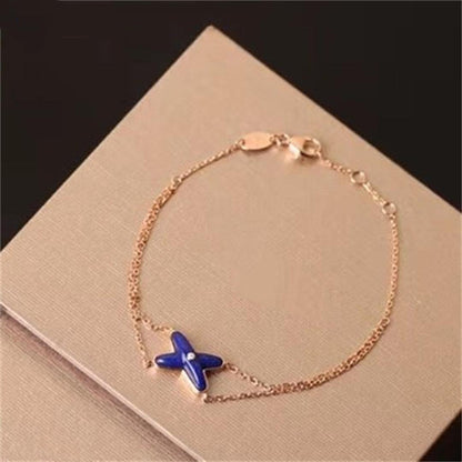 [Triumph Jewelry]Hollow Design Four-Leaf Clover Flower Shape Ring