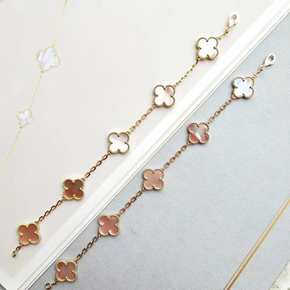 [Triumph Jewelry] CLOVER 5 MOTIFS  PINK MOP BRACELET COLLECTION