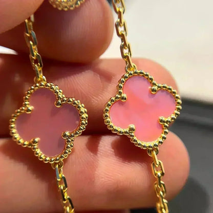 [Triumph Jewelry] CLOVER 5 MOTIFS  PINK MOP BRACELET COLLECTION