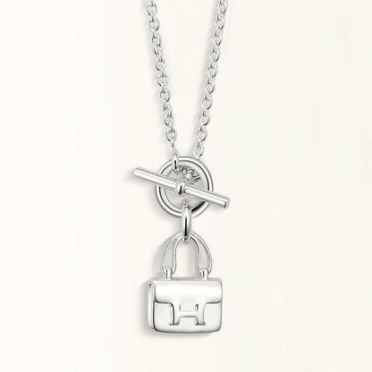 [Triumph Jewelry]POP H PEDANT SILVER NECKLACE