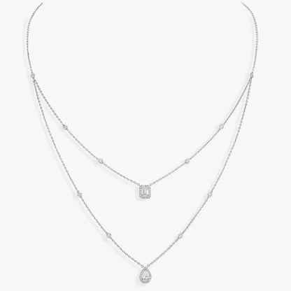 [Triumph Jewelry]Diamond Necklace My Twin 2 Rows