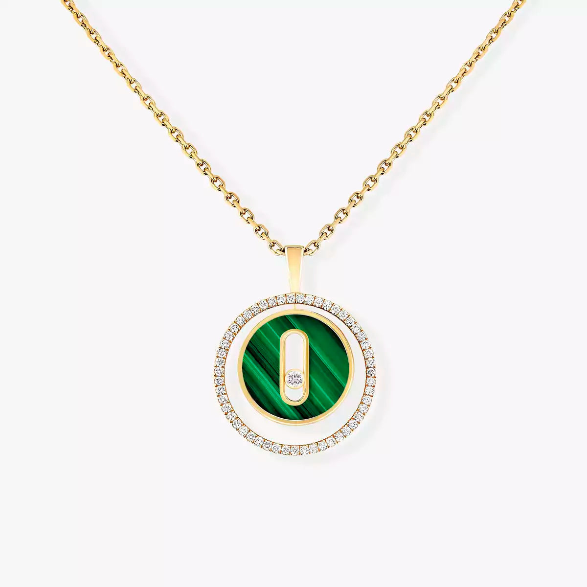 [Triumph Jewelry]Lucky Move Diamond Necklace in Rose Gold and White Mother-of-Pearl