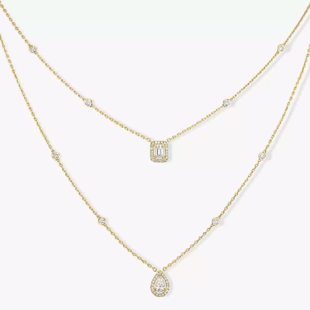 [Triumph Jewelry]Diamond Necklace My Twin 2 Rows