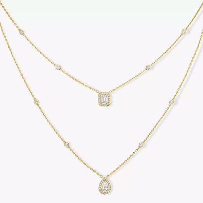 [Triumph Jewelry]Diamond Necklace My Twin 2 Rows