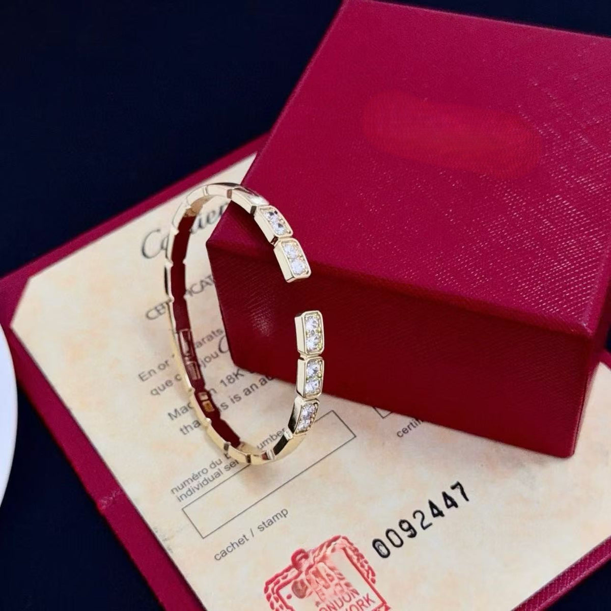 [Triumph Jewelry]LOVE DIAMOND OPEN  BRACELET