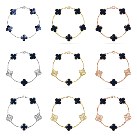 [Triumph Jewelry]CLOVER 5 MOTIF PIETERSITE BRACELET COLLECTION