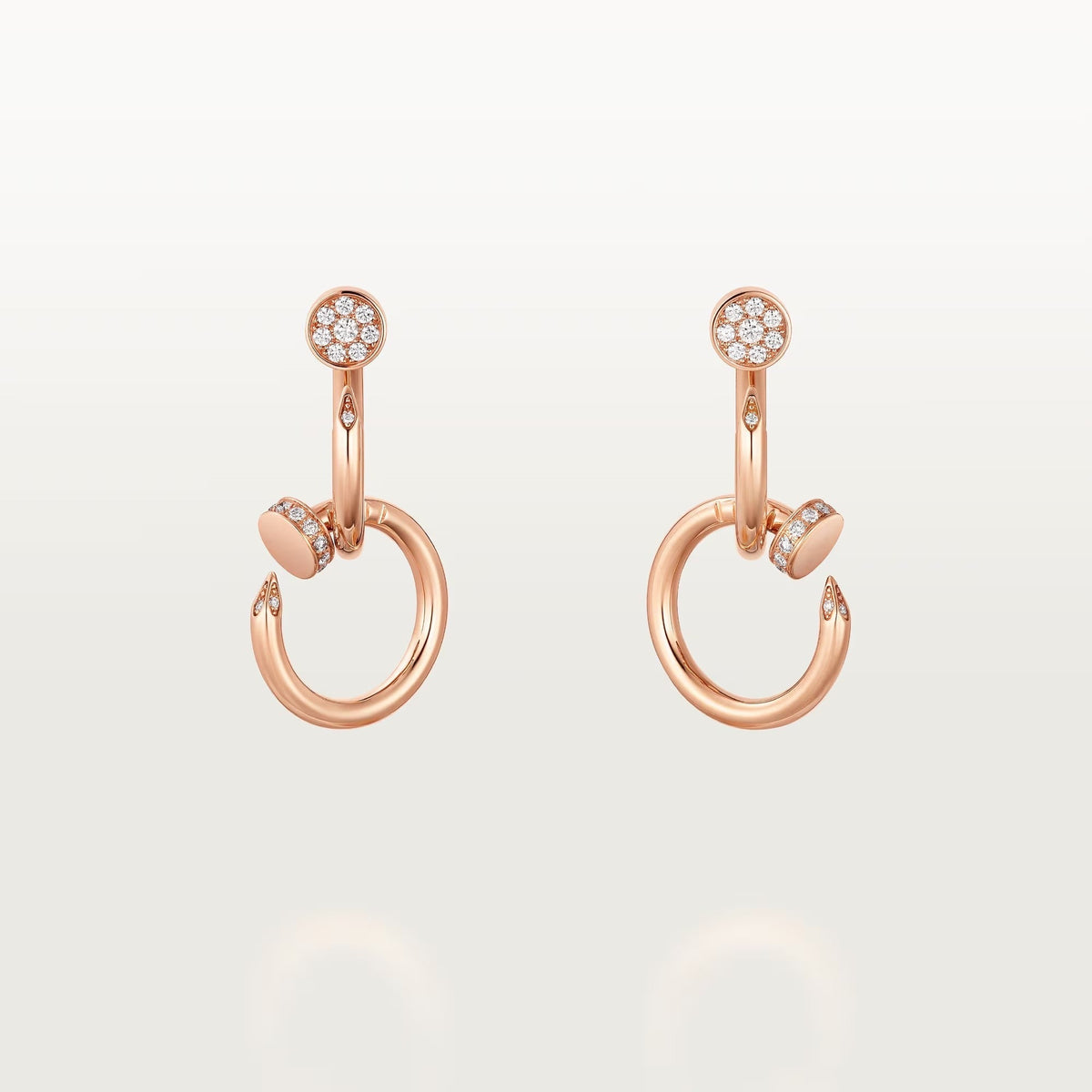 [Triumph Jewelry]JUSTE HALF DIAMOND DOUBLE EARRINGS