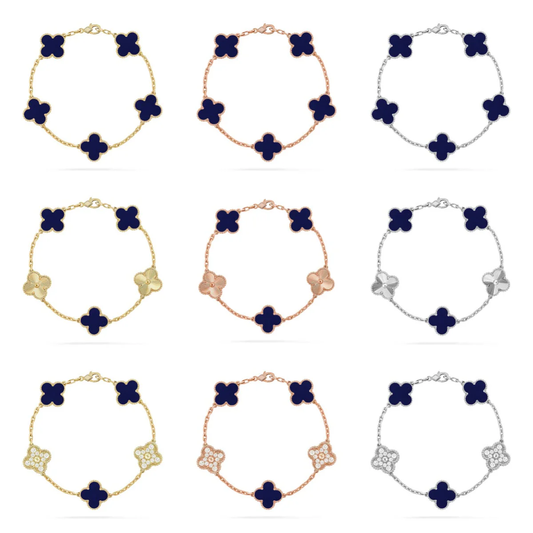 [Triumph Jewelry]CLOVER 5 MOTIF LAPIS LAZULI BRACELET COLLECTION