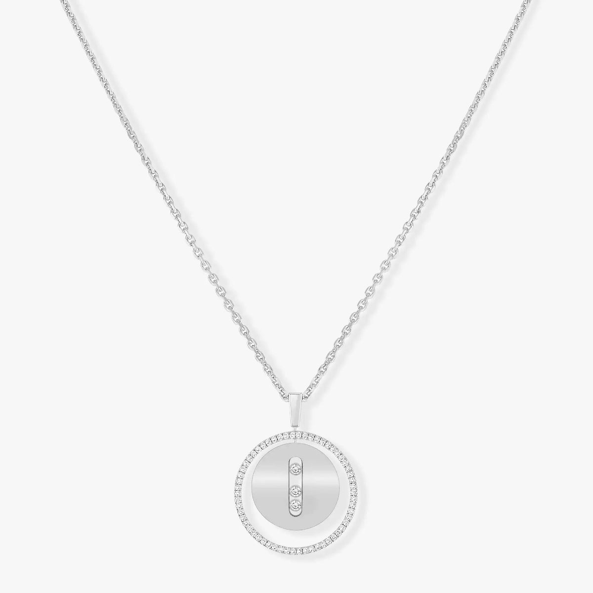 [Triumph Jewelry]LUCKY MOVE MM SILVER DIAMOND NECKLACE